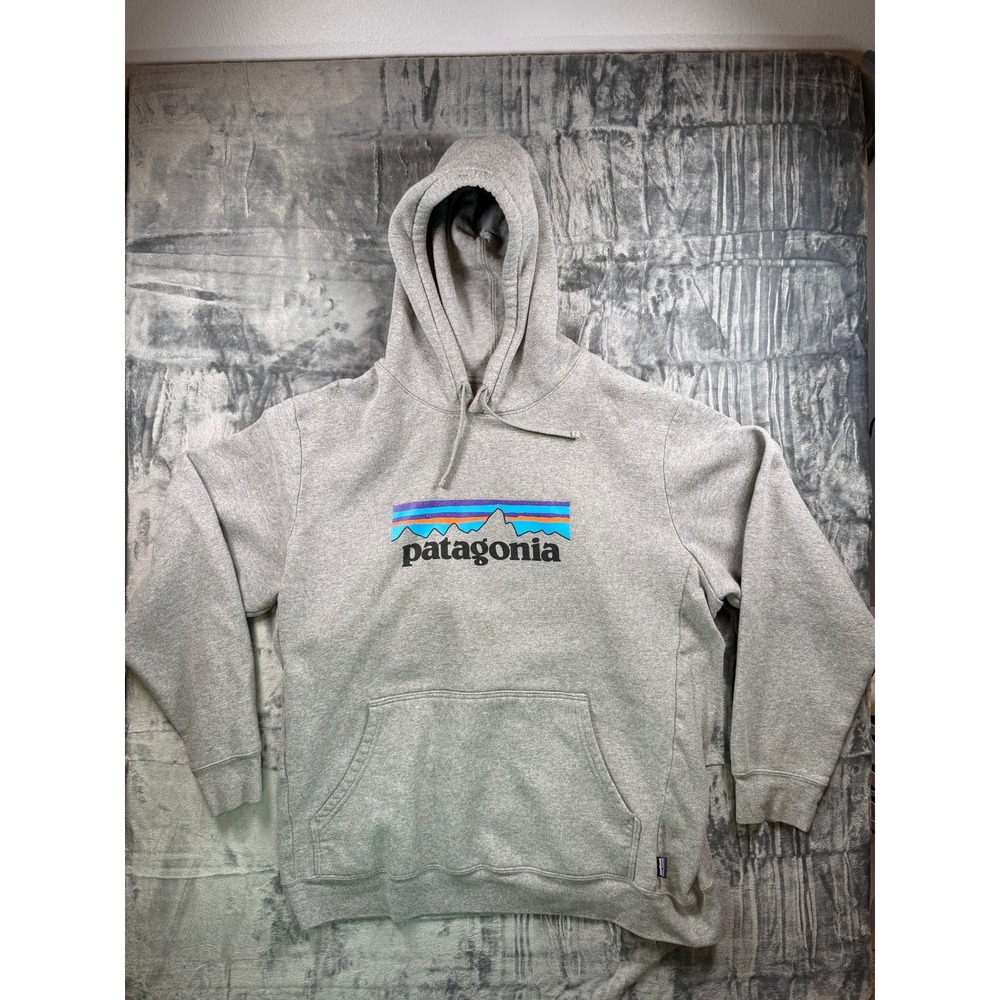 Patagonia Hoodie Mens XXL Grey Uprisal P-6 Logo Pullover Sweatshirt Outdoor - Picture 1 of 4